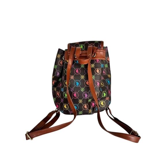 U.S. Polo Assn. Rainbow Logo Drawstring Backpack Purse – Cute & Functional - Picture 13 of 16